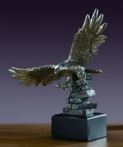 Eagle In Flight Figurine Wildlife Bird Decorative Freedom Glory